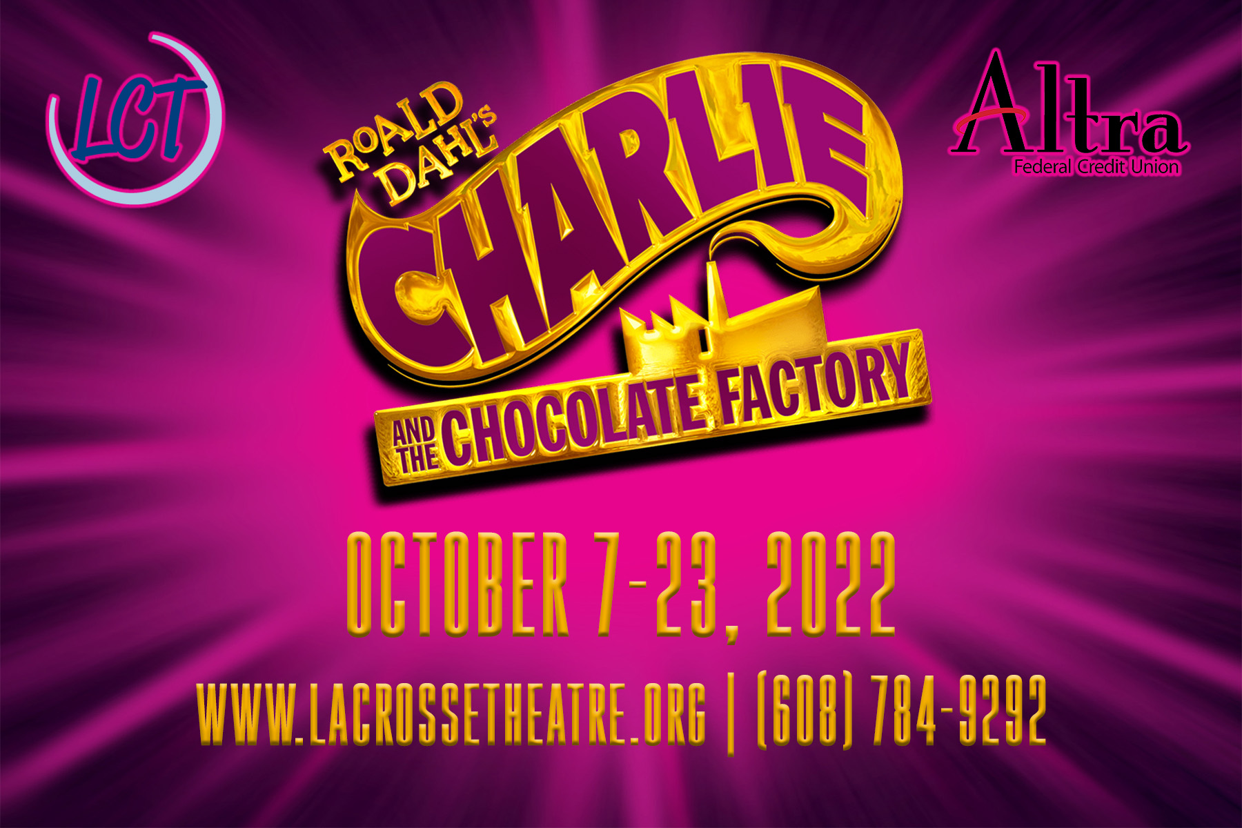 LCT to Premiere Roald Dahls Charlie and the Chocolate Factory La Crosse Community Theatre image image picture